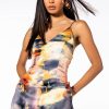 Mini Dresses * | Into You Sleeveless Satin Mini Dress Multi