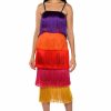 Sexy Dresses * | When In Europe Tassel Tiered Maxi Dress Multi