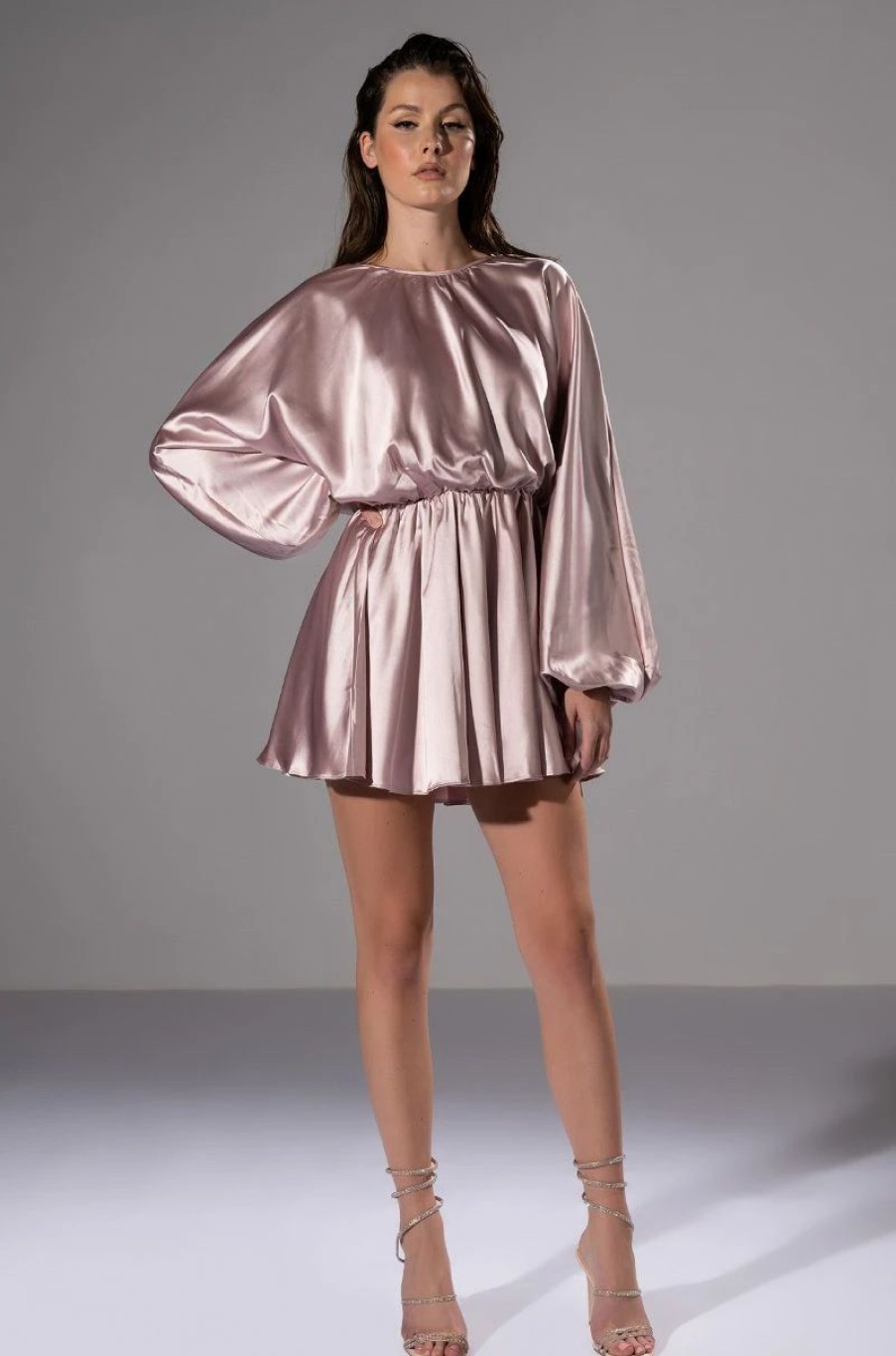 Mini Dresses * | Time To Dine Long Sleeve Mini Dress