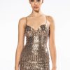 Party Dresses * | Queen Of Everything Sequin Mini Dress Gold