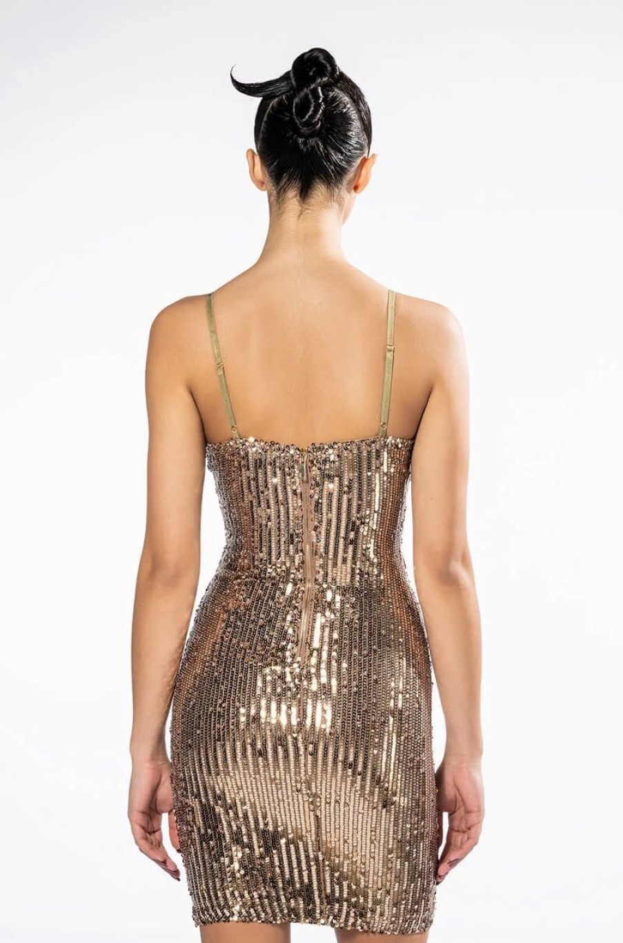 Party Dresses * | Queen Of Everything Sequin Mini Dress Gold