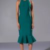 Sexy Dresses * | Heiress Sleeveless Peplum Dress In Emerald