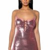 Party Dresses * | Briella Sequin Spaghetti Strap Mini Dress Pink