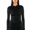 Sexy Dresses * | All That Ruched Bodycon Gloved Mini Dress In Black