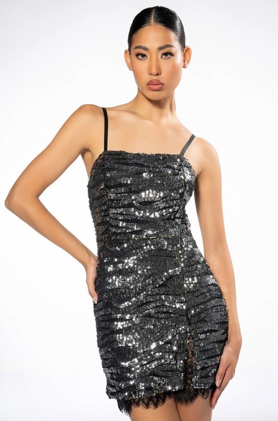 Party Dresses * | Show Me Love Sequin Mini Dress Black