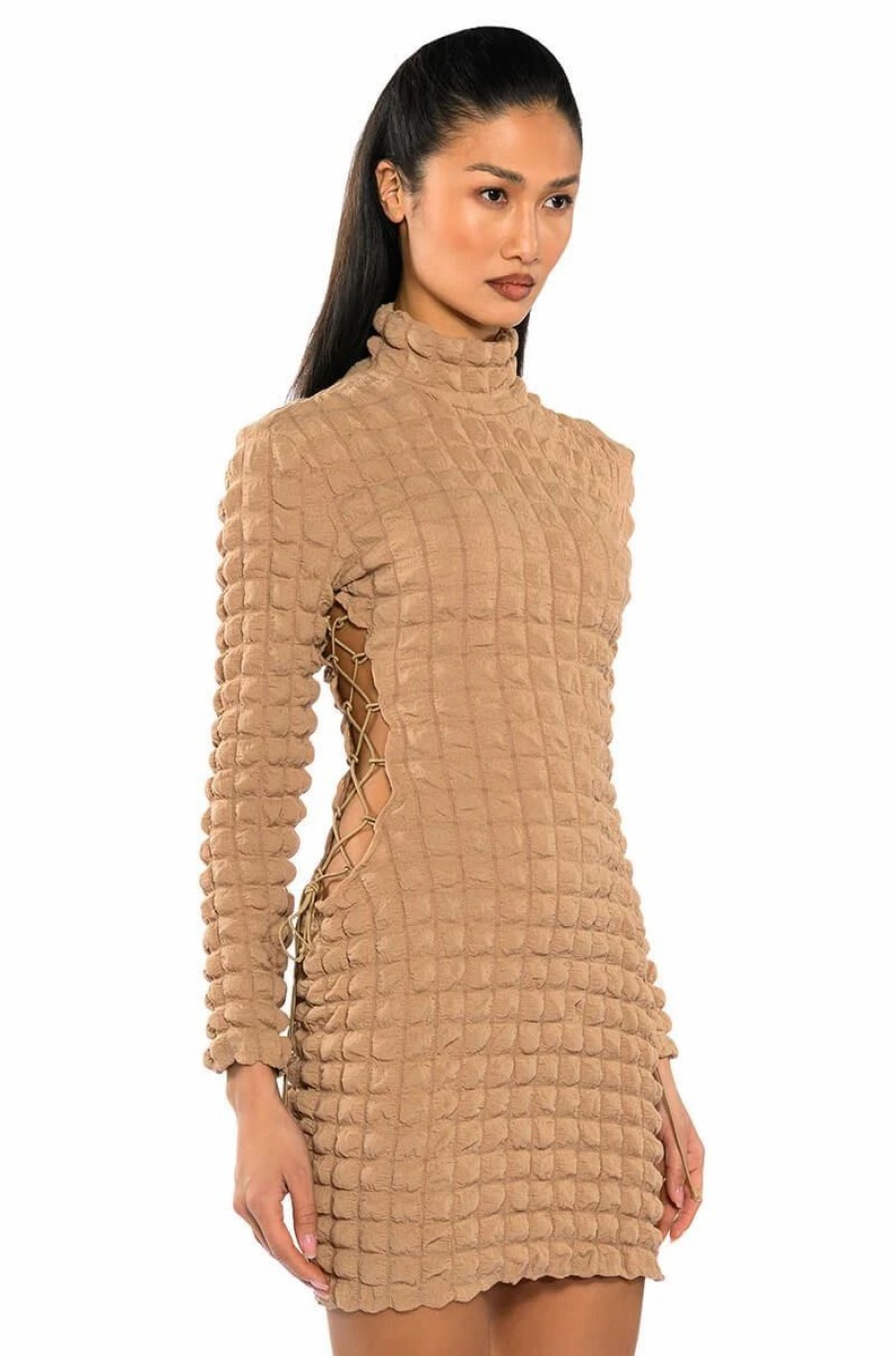 Sexy Dresses * | Jacqueline Textured Mini Dress