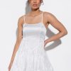 Mini Dresses * | In The Moment Fit And Flare Mini Dress White