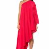 Maxi Dresses * | Harlow One Shoulder Asymmetrical Maxi Dress Pink