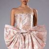 Mini Dresses * | Baroque Love Affair Corset Bow Mini Dress Blush