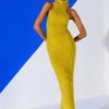 Maxi Dresses * | On We Go Textured Maxi Dress In Chartreuse Dark Yellow