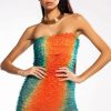 Sexy Dresses * | Sangria Textured Tube Mini Dress Red Multi