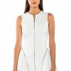 Mini Dresses * | Feeling Like A Ten Zipper Mini Dress White