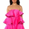 Party Dresses * | Center Of Attention Layered Mini Dress Fuchsia