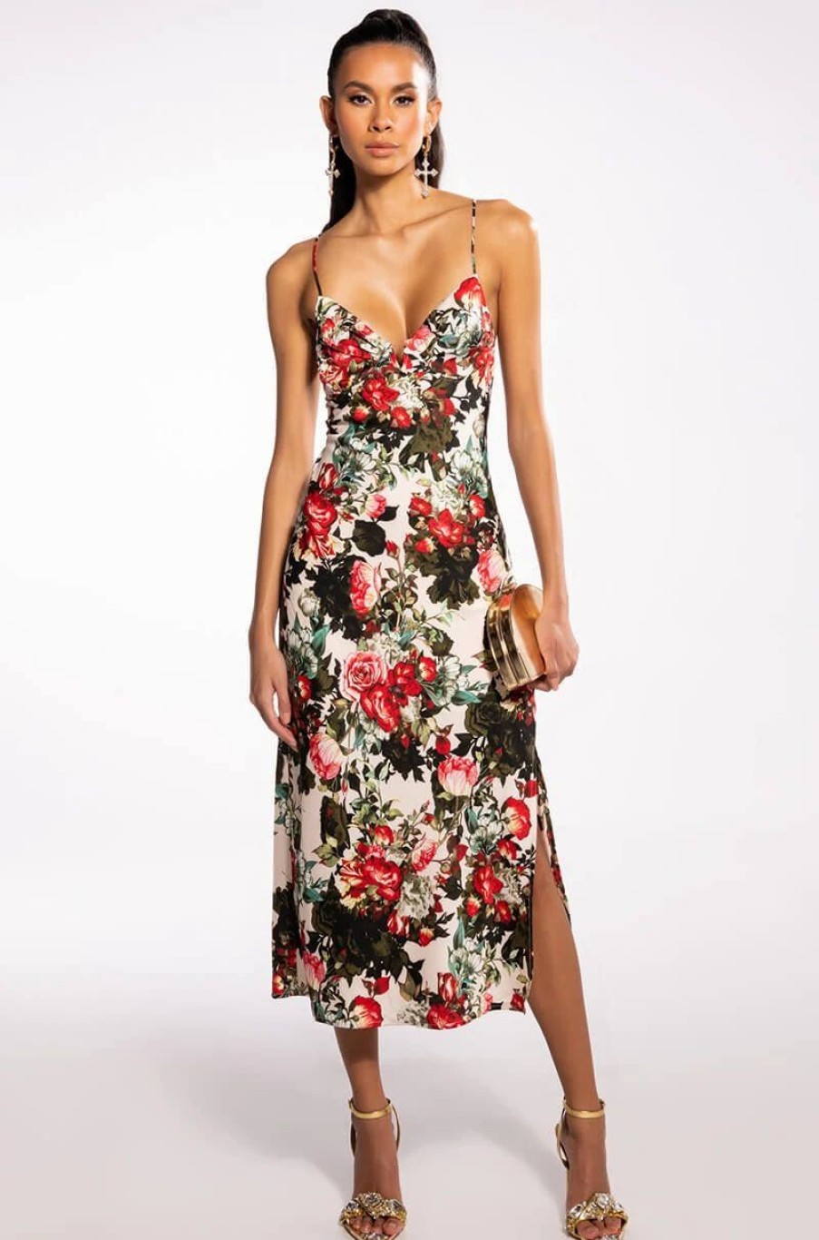 Maxi Dresses * | Dance Free Floral Maxi Dress White Multi