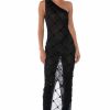 Sexy Dresses * | Cross Me Mesh Rhinestone Dress In Black