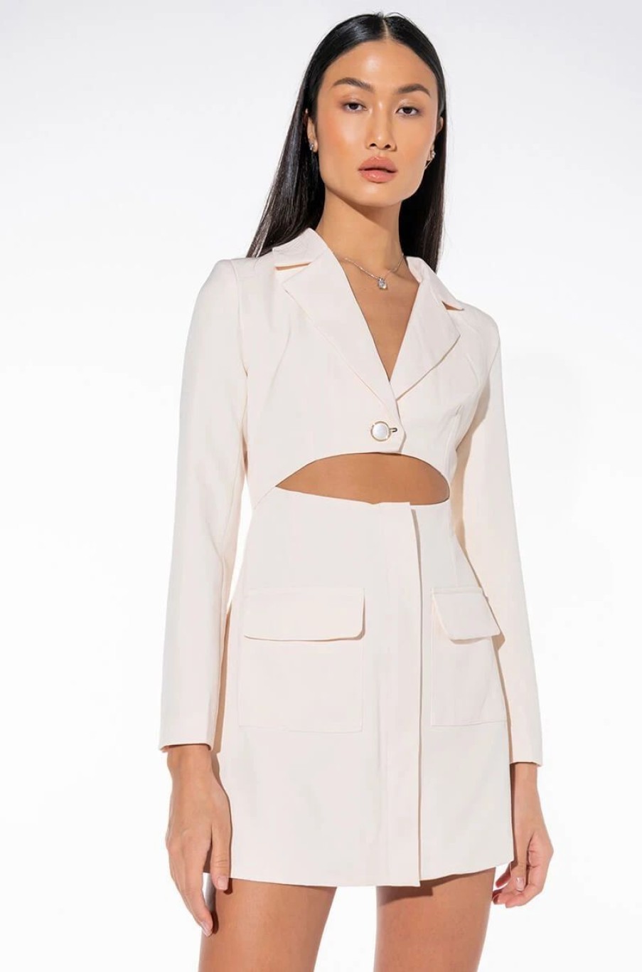 Sexy Dresses * | Can'T Be Without Me Mini Blazer Dress With Cut Out