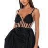 Sexy Dresses * | Zoey Corset Fit And Flare Sleeveless Mini Dress Black