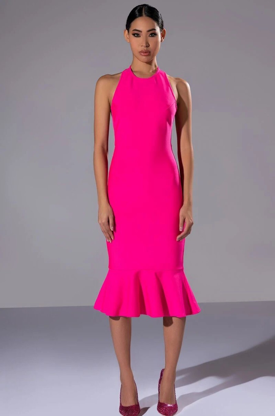 Sexy Dresses * | Heiress Sleeveless Peplum Dress In Pink