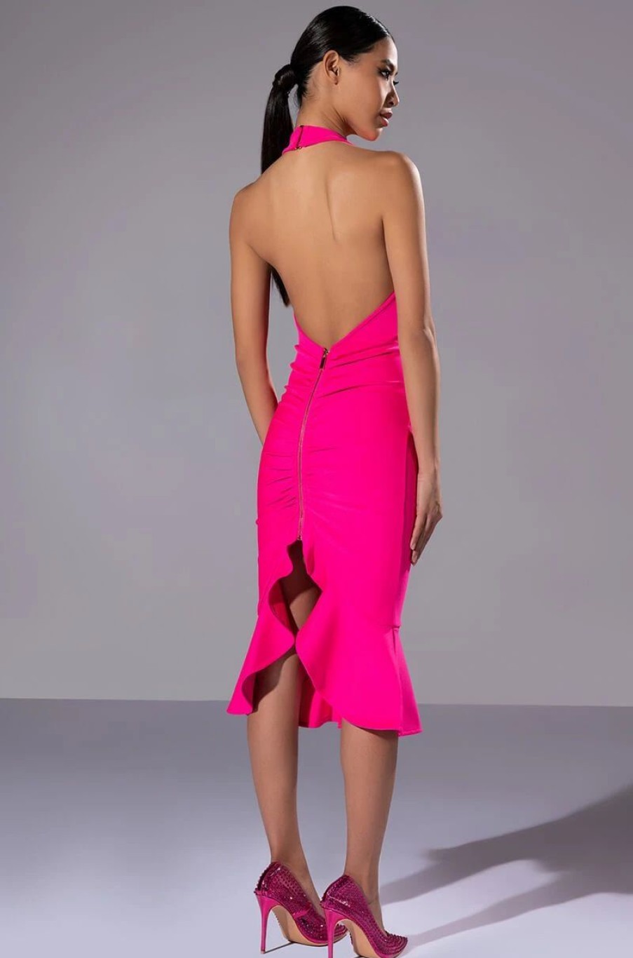 Sexy Dresses * | Heiress Sleeveless Peplum Dress In Pink