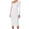 Sexy Dresses * | Moonlight One Shoulder Sequin Midi Dress White