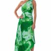 Sexy Dresses * | Valerie One Shoulder Maxi Dress Green