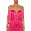 Sexy Dresses * | Always Involved Fringe Mini Dress Dark Pink