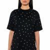 Mini Dresses * | Cece Embellished Oversized T Shirt Black