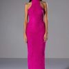 Maxi Dresses * | On We Go Textured Maxi Dress Fuchsia