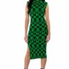 Sexy Dresses * | Penthouse Queen Knit Midi Dress Green Multi