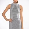 Mini Dresses * | Timeless Ribbed Mini Dress Light Grey