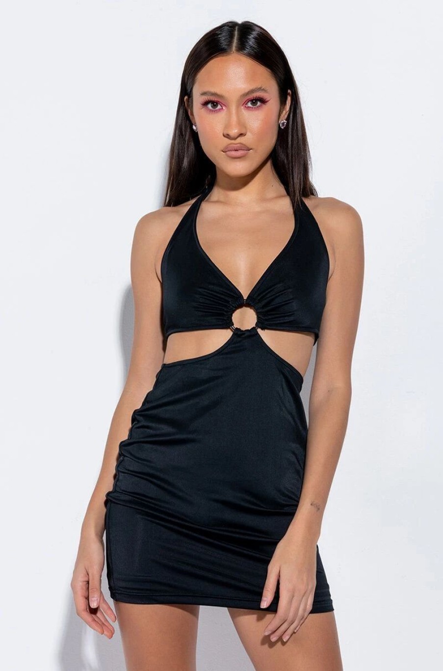 Sexy Dresses * | Take Me On Vacay Halter Top Mini Dress