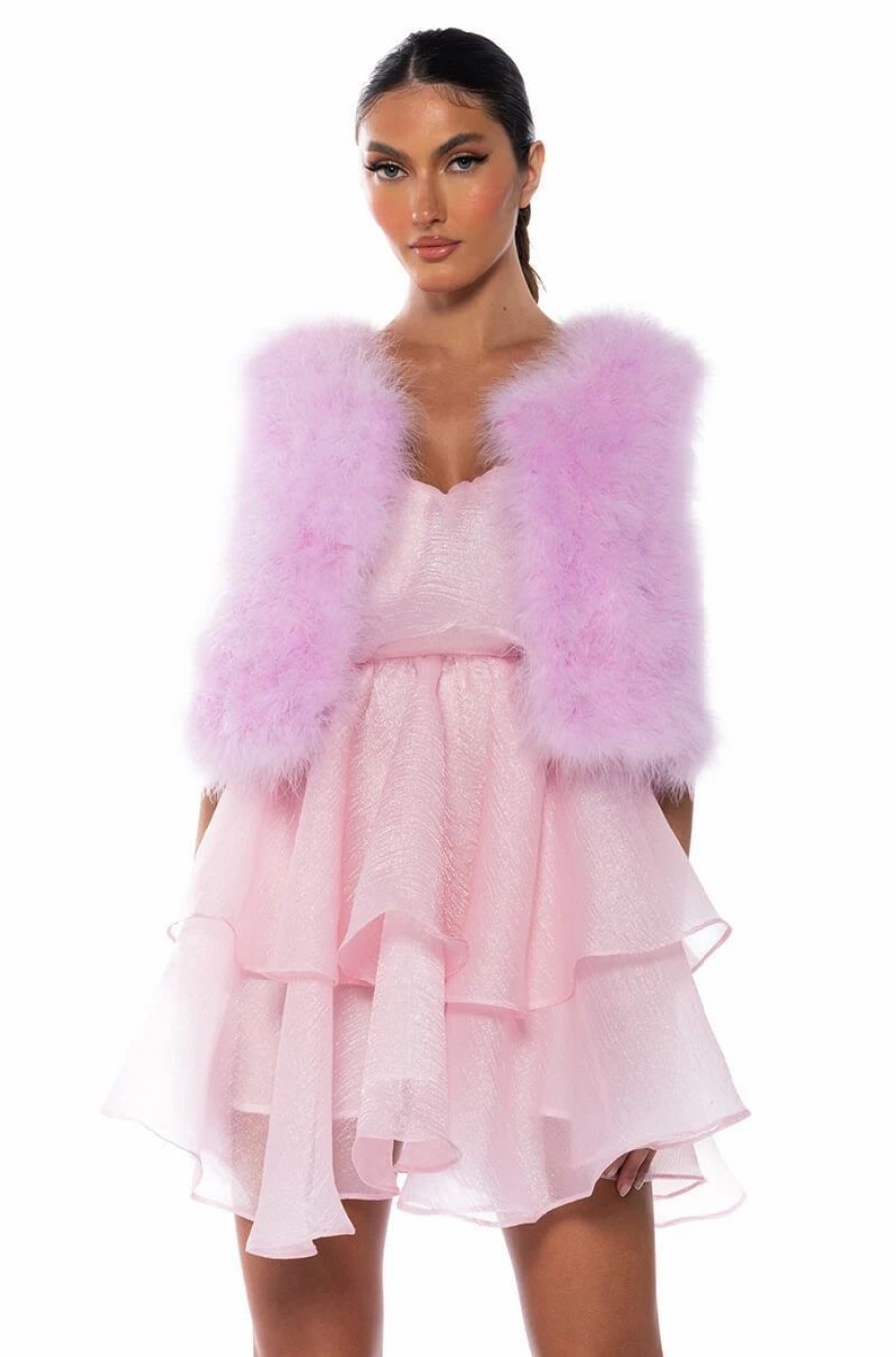 Mini Dresses * | In My Own Fairytale Strapless Ruffle Mini Dress In Light Pink