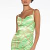 Sexy Dresses * | All About The Chains Satin Mini Dress Green