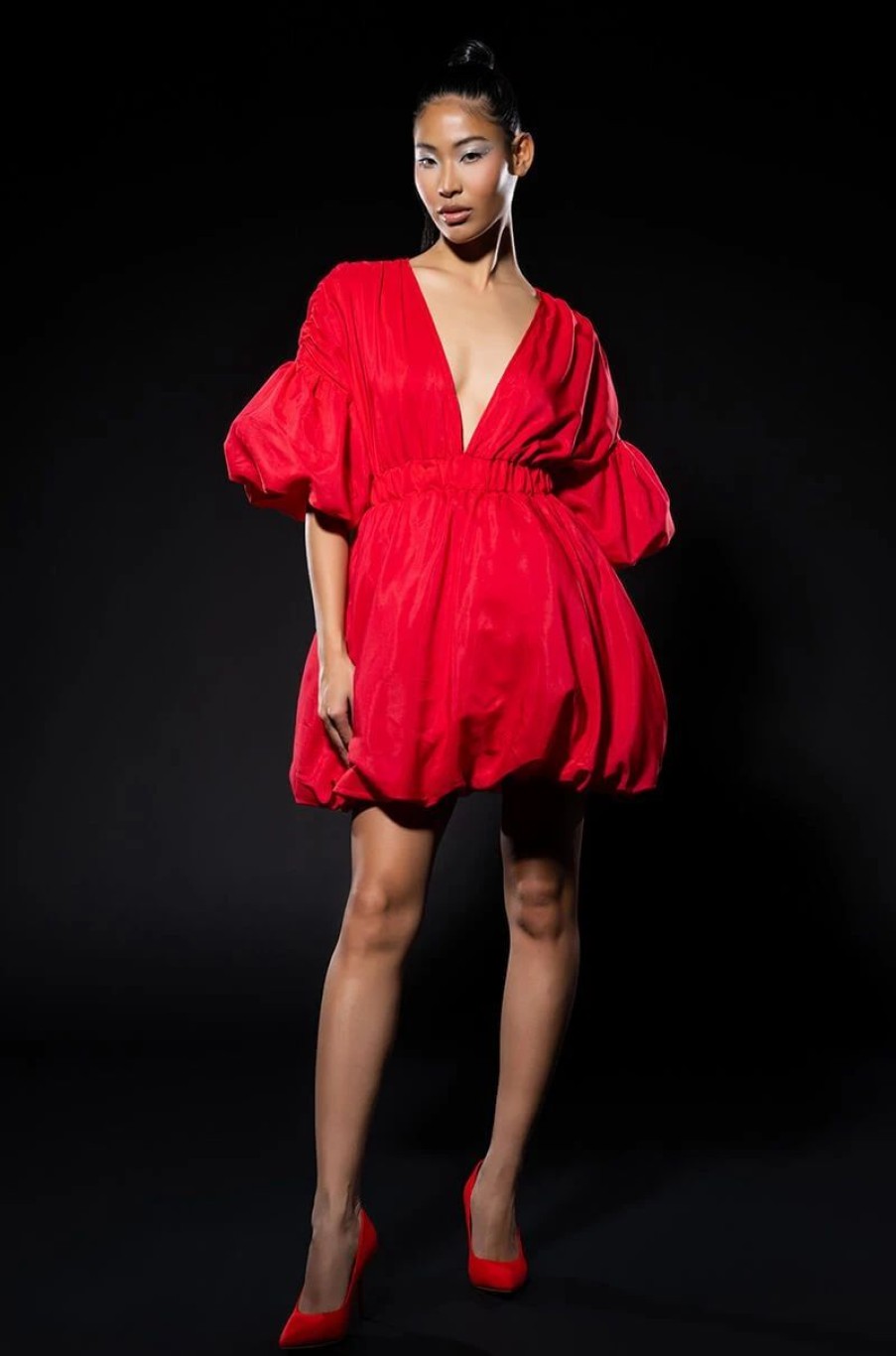 Party Dresses * | June Pillow Mini Dress Red