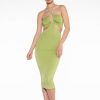 Sexy Dresses * | Get Right Midi Halter Top Dress Olive