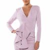 Mini Dresses * | Amara Faux Suede Long Sleeve Mini Dress Light Purple