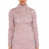 Sexy Dresses * | Beautiful Soul Bubble Stretch Long Sleeve Mini Dress Mauve