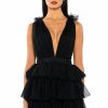 Mini Dresses * | Lily Sleeveless Tulle Mini Dress Black