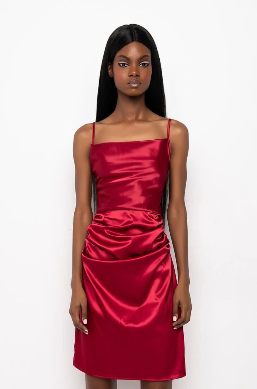 Mini Dresses * | In It To Win Satin Mini Dress