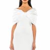 Mini Dresses * | Zuri Statement Bow Bandage Mini Dress White