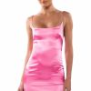 Sexy Dresses * | Make A Wish Satin Mini Dress In Pink