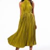 Maxi Dresses * | Go To Town Pleated Maxi Dress Green