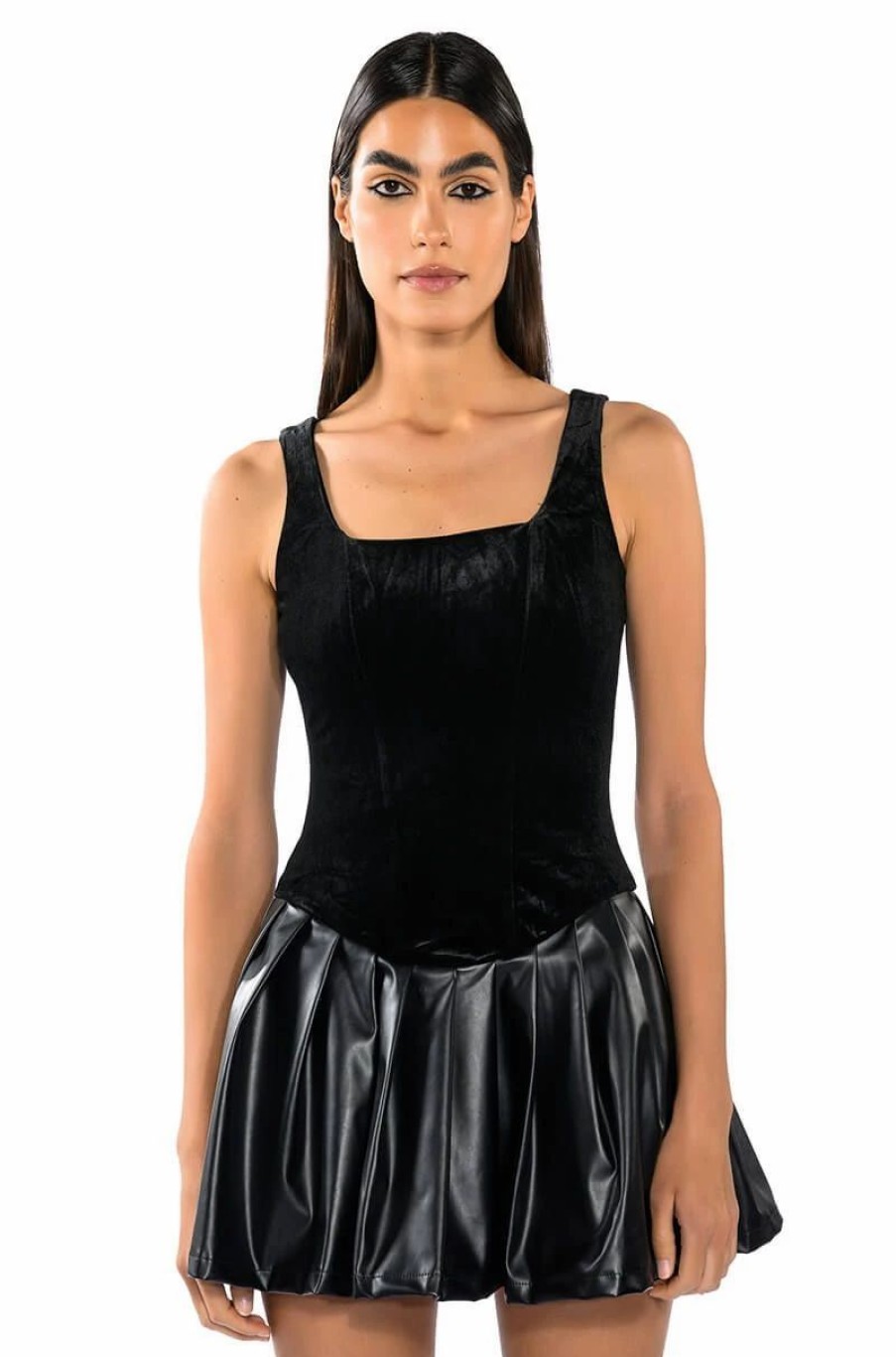 Mini Dresses * | Wrong Decisions Pleated Mini Dress Black