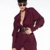 Mini Dresses * | Bea Alert Stretch Blazer Dress Burgundy