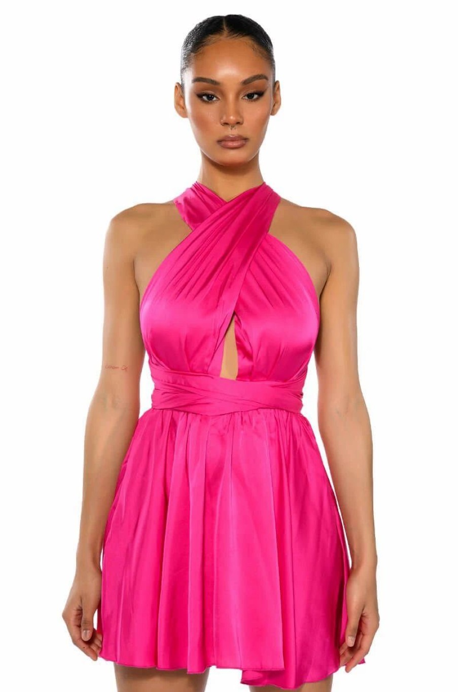 Sexy Dresses * | Dance With Me Multifunctional Mini Dress Pink