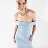 Maxi Dresses * | Serious Vibes Maxi Fitted Dress Light Blue