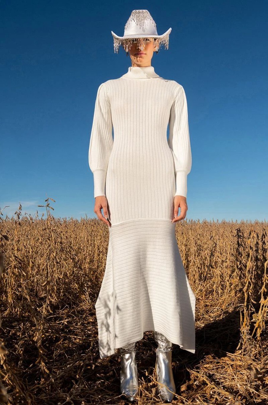 Maxi Dresses * | Topaz Long Sleeve Turtleneck Sweater Dress