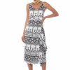 Sexy Dresses * | Lucy Satin Print Midi Dress Black White