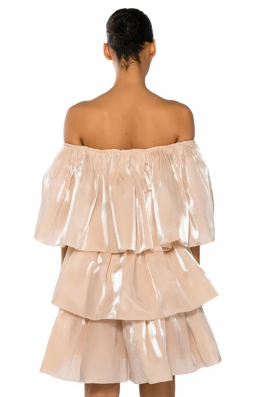 Party Dresses * | Fairy Dreams Chiffon Layered Mini Dress Cream