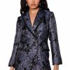 Party Dresses * | Business As Usual Blazer Mini Dress Black Multi